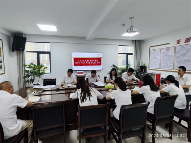 农发行习水县支行组织开展党的二十届三中全会精神学习活动